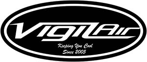Black oval logo with white text reading: "Vigilant, Keeping You Cool Since 2005".